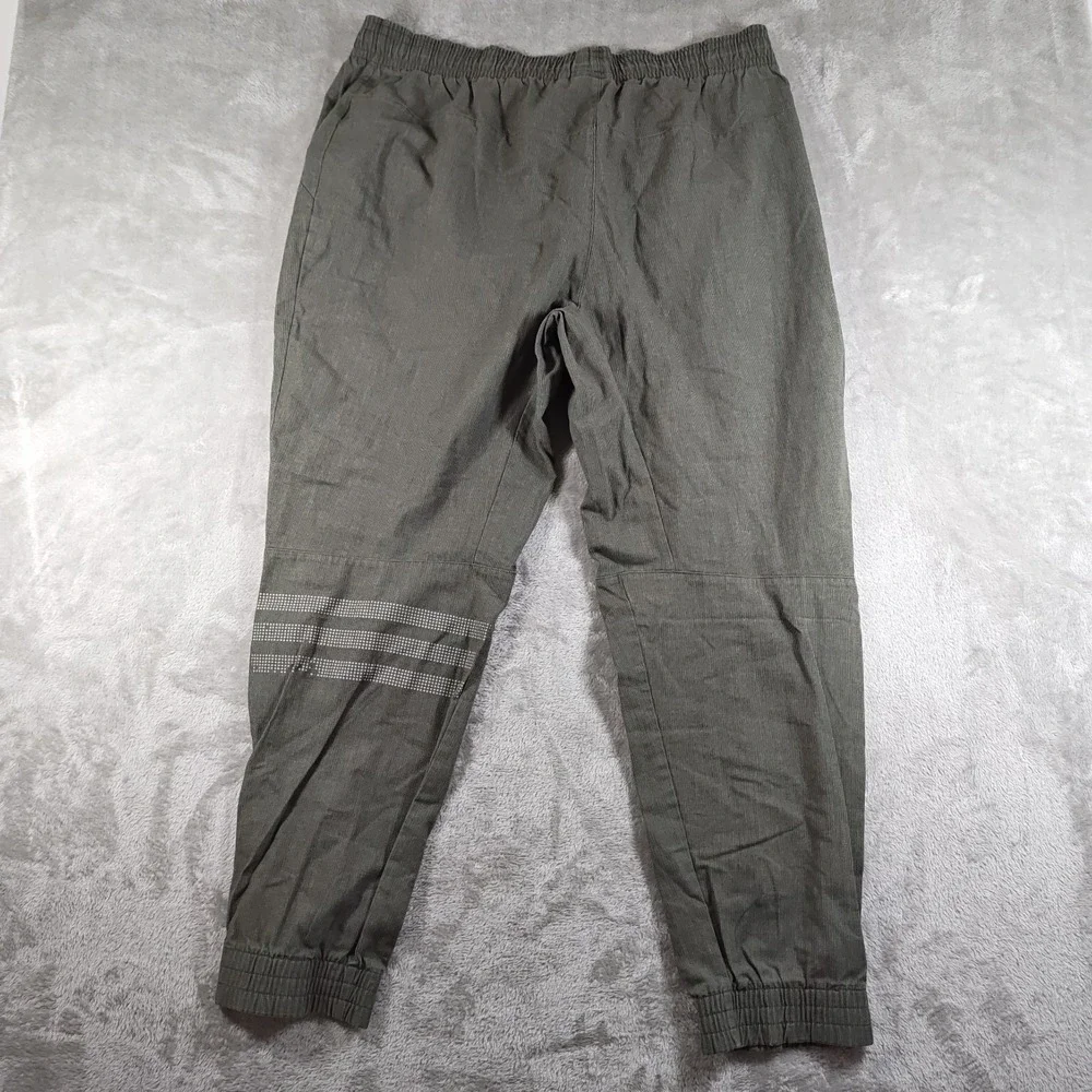 Adidas Jogger Pants Mens XXL Tapered Elastic Waist Ankle Zip Y2K Skater Woven